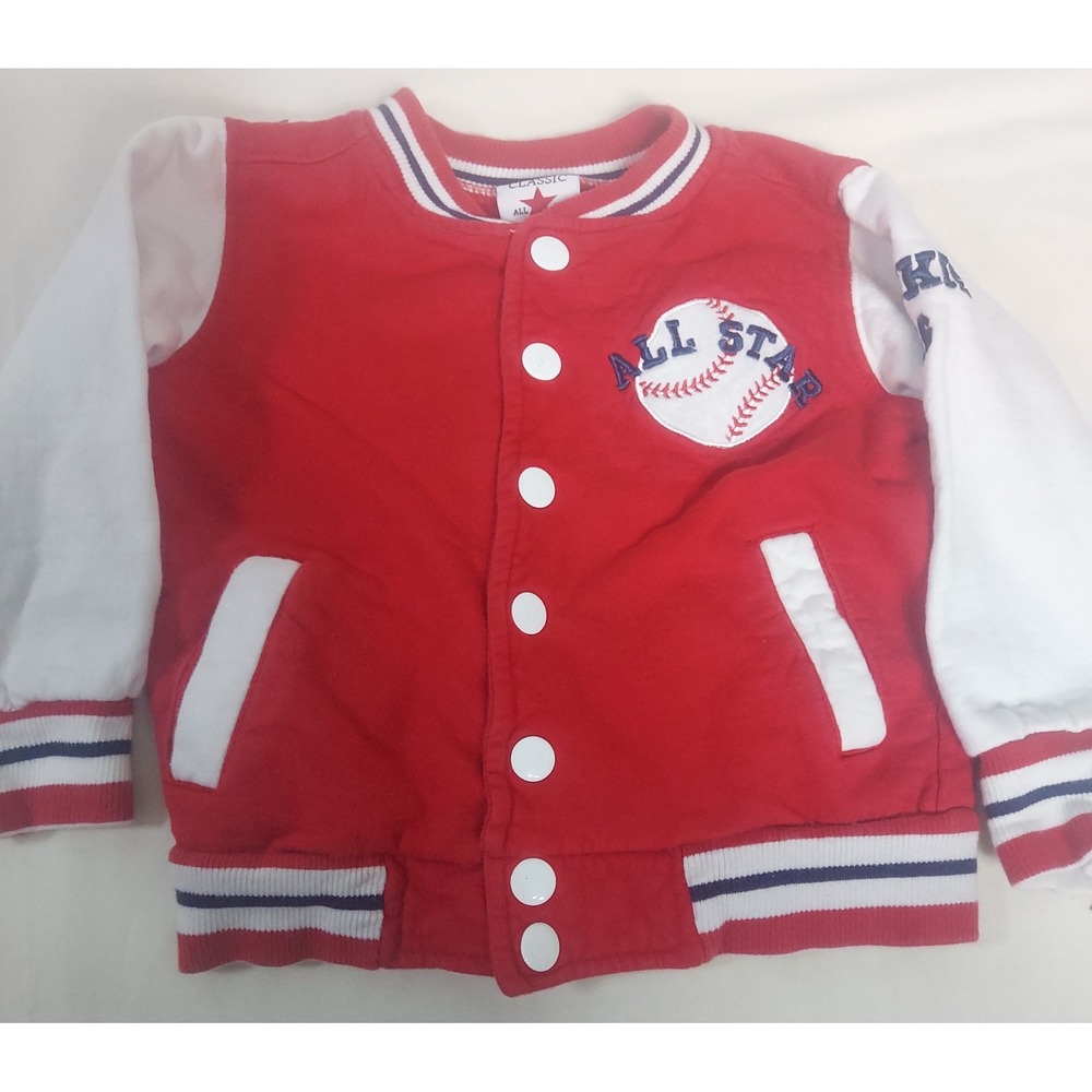 Classic Characters Red USA All Star‎ Rookie Baseball Jacket Toddler 3T